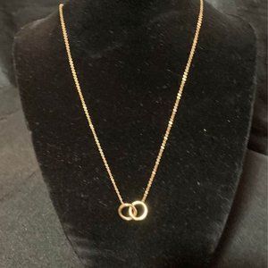 Italian 14kt Yellow Gold Interlocking Circle Necklace